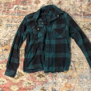 Matix green buffalo plaid button up